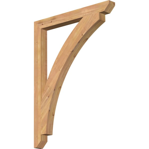 Ekena Millwork Thorton Slat Smooth Bracket, Western Red Cedar, 3 1/2"W x 36"D x 48"H BKT04X36X48THR06SWR - main